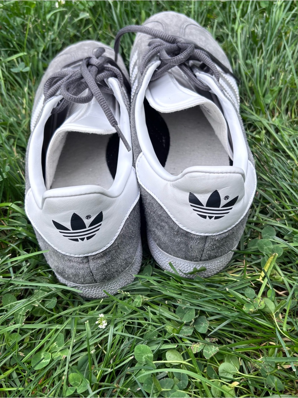 adidas Gazelle Men's Suede Sneakers - Gray & White - Picture 6 of 11